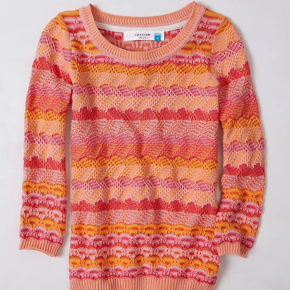 Anthropologie Sparrow Scallop Stitch Pullover Sweater